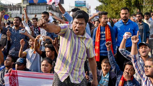 CAA: Students from North East protest in Chennai CAA: Students from North East protest in Chennai