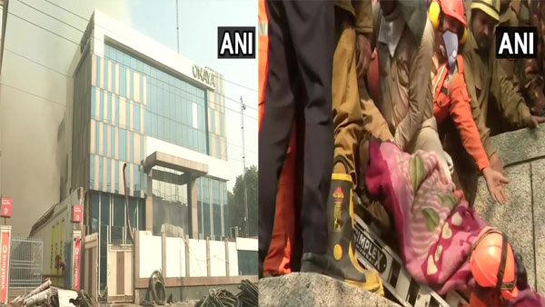 Several feared trapped as building collapses in Delhi’s Peeragarhi after fire at factory Several feared trapped as building collapses in Delhi’s Peeragarhi after fire at factory