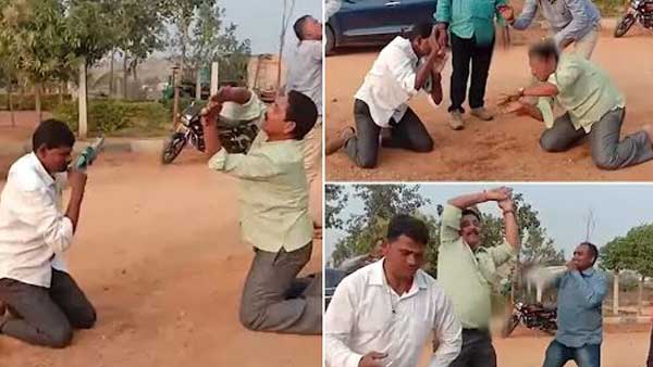 Caught on cam, Telangana cops performing snake dance after consuming liquor in Hyderabad Caught on cam, Telangana cops performing snake dance after consuming liquor in Hyderabad