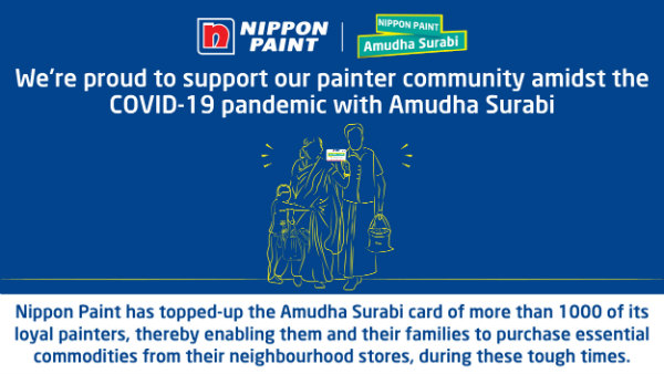 Amidst COVID-19 pandemic Nippon Paint extends support to painter community in Tamil Nadu Amidst COVID-19 pandemic Nippon Paint extends support to painter community in Tamil Nadu