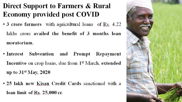Direct support to farmers