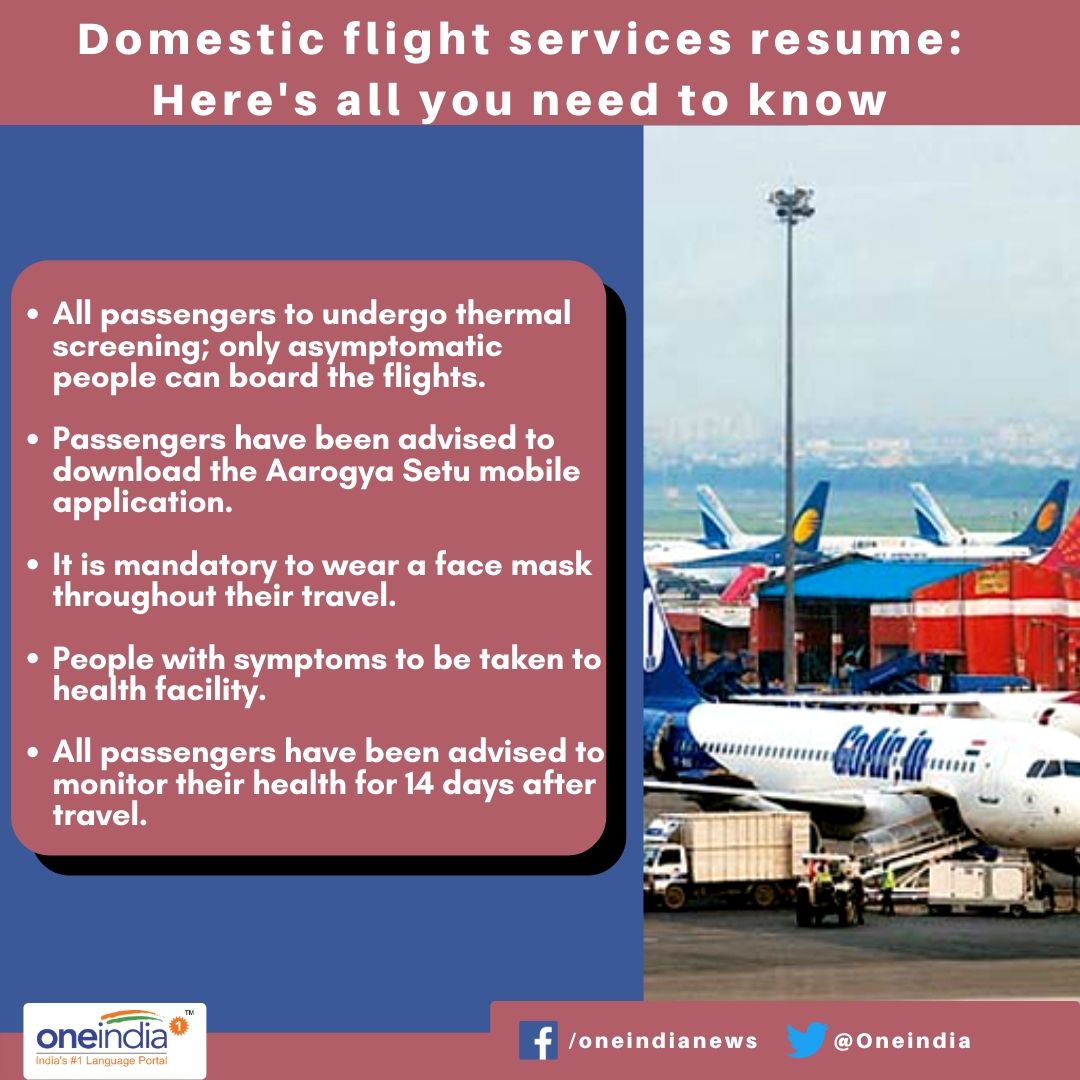 As domestic flight ops resume; States issue SOPs for flyers