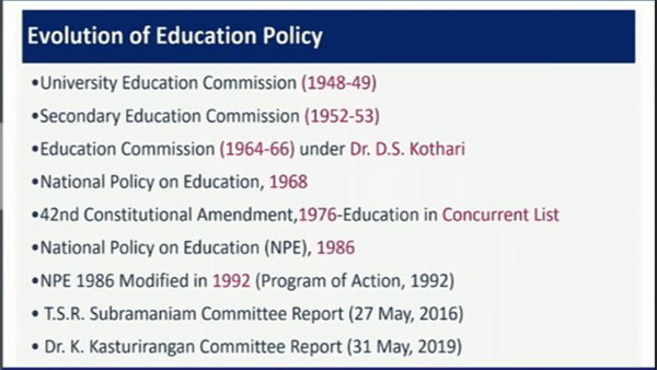 Evolution of Education Policy:
