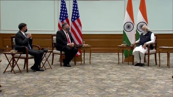 Secy of State Pompeo, Defence Secy Esper call on PM Modi Secy of State Pompeo, Defence Secy Esper call on PM Modi