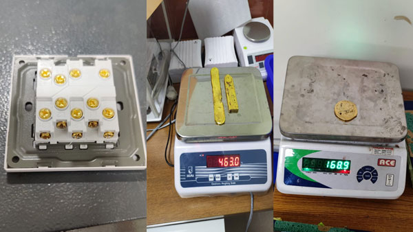 Rs 18 lakh worth gold hidden as screws of power banks, switches seized at Kerala airport Rs 18 lakh worth gold hidden as screws of power banks, switches seized at Kerala airport