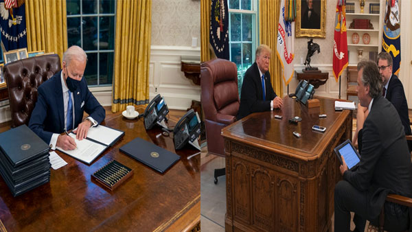 Biden removes Trumps Diet Coke button, decors office with late sons pic Biden removes Trumps Diet Coke button, decors office with late sons pic