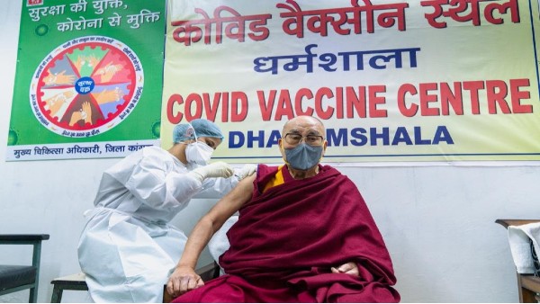 Dalai Lama receives first dose of anti-coronavirus vaccine Dalai Lama receives first dose of anti-coronavirus vaccine