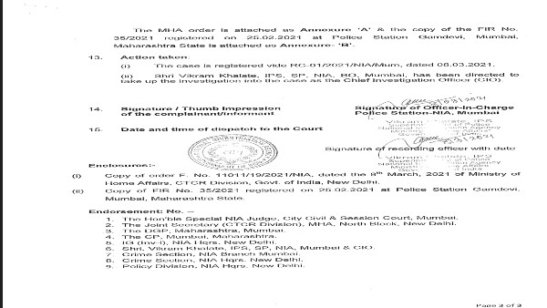 Ambani bomb threat case: NIA arrests Sachin Vaze 