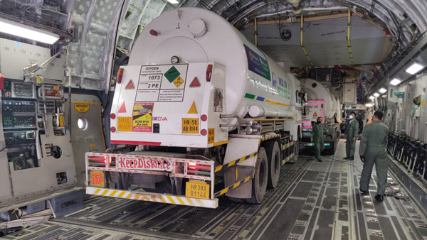 Coronavirus crisis: Indian Air Force to airlift 6 oxygen containers from Dubai today