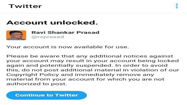 Twitter denied access to my account for almost an hour: Ravi Shankar Prasad on Koo app Twitter denied access to my account for almost an hour: Ravi Shankar Prasad on Koo app