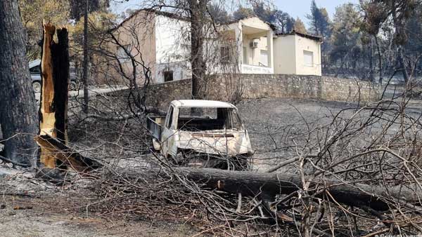 Abandoned to the flames on Evia