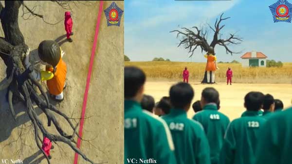 Mumbai Police uses Squid Game viral video to remind people about traffic rules Mumbai Police uses Squid Game viral video to remind people about traffic rules