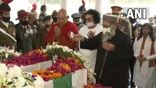 Religious leaders offer prayers Religious leaders offer prayers