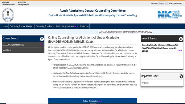 AYUSH NEET UG Counselling 2021 to begin today: Important dates