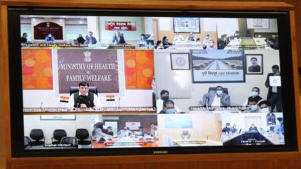 Health Minister holds Covid review meet Health Minister holds Covid review meet