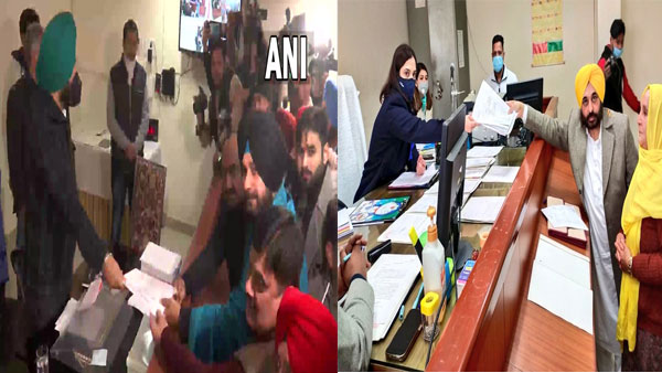 Punjab Election 2022: Sidhu and Mann file nomination papers Punjab Election 2022: Sidhu and Mann file nomination papers