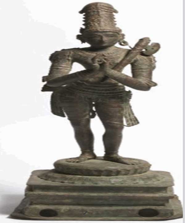 The Saint Chandikesvara 14th century CE, South India, 61.5cm x 22.0cm, 41532