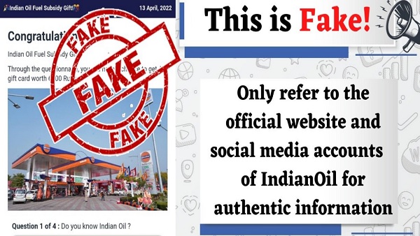 Fact Check: Is Indian Oil Corp running a contest to offer fuel gift cards? Fact Check: Is Indian Oil Corp running a contest to offer fuel gift cards?