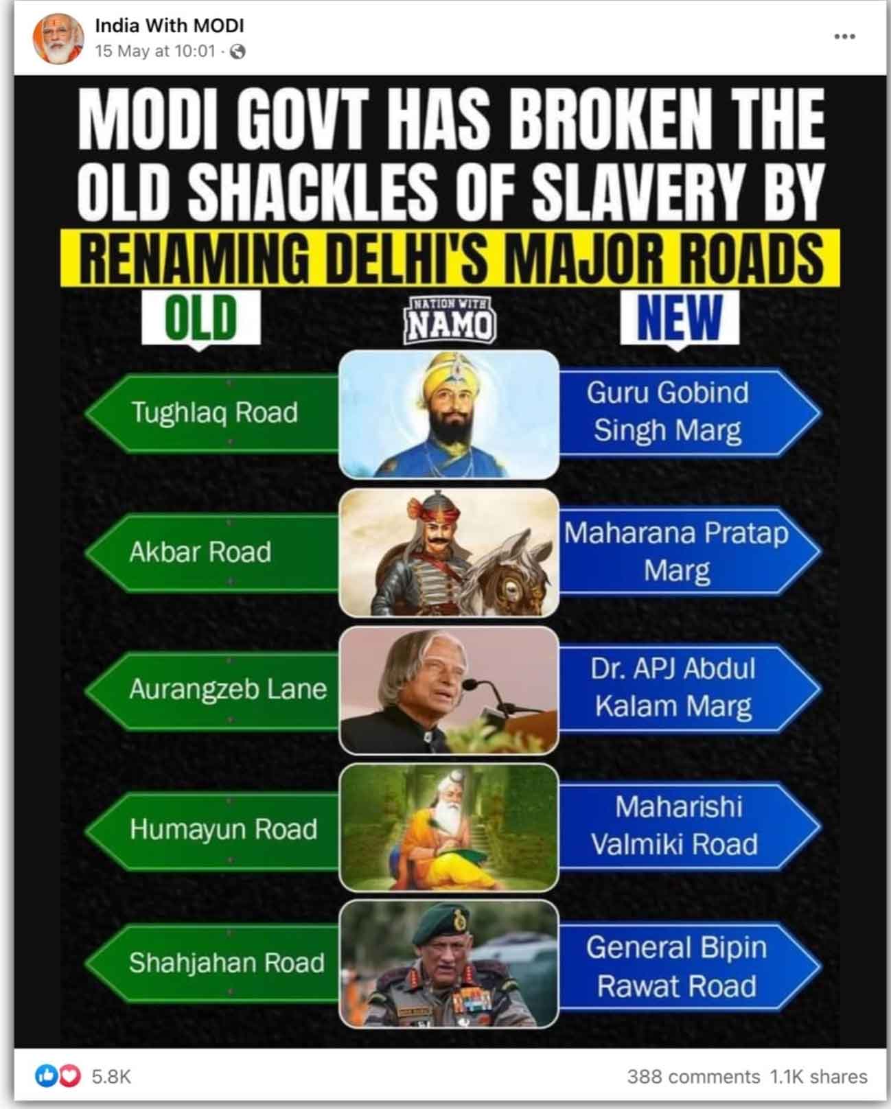 Fact Check: Has Centre renamed these five Mughal Streets in Lutyens Delhi