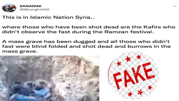 Fact Check: Were people massacred in Syria for not observing fast during Ramzan Fact Check: Were people massacred in Syria for not observing fast during Ramzan