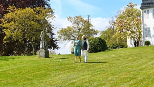 PM Modi takes private tour of Danish counterpart Mette Frederiksens residence [Pics]