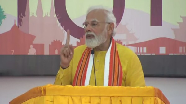 Modi delivers his address in Lumbini Modi delivers his address in Lumbini