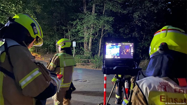 Berlin: Fire at police munitions facility in Grunewald