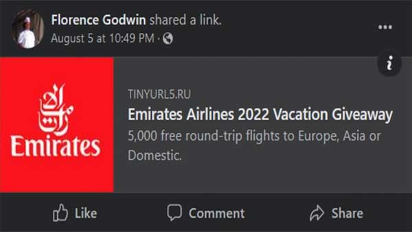 Fact Check: Don’t get fooled by this fake Emirates Airlines free ticket contest 