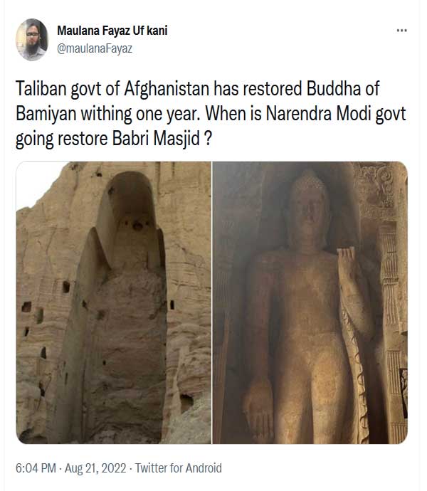 Fact Check Has the Taliban restored the Bamiyan Buddha statues in