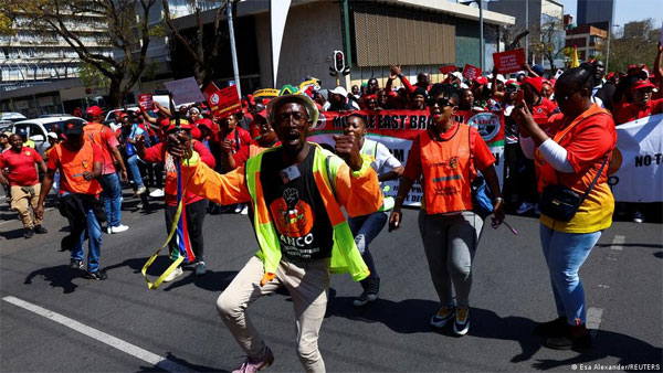 South African workers protest cost of living