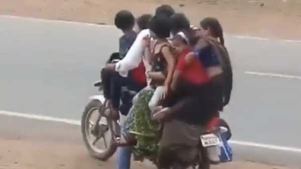Viral video shows 7 members of one family riding a bike: Watch Viral video shows 7 members of one family riding a bike: Watch
