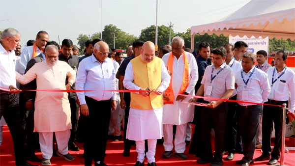 Amit Shah inaugurates flyover, health centre near Ahmedabad