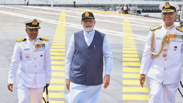 In pics: PM Modi commissions Indias first indigenous aircraft carrier INS Vikrant