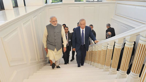 File photo of PM Modi with Islam Karimov