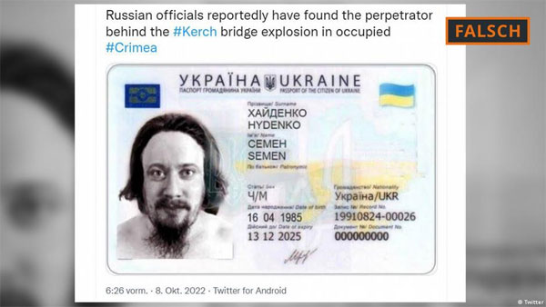 The fake ID portraying the US comedian Sam Hyde has been repeatedly circulated by trolls