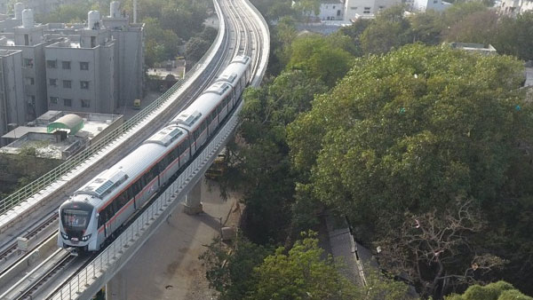 Ahmedabad: Metro service on North-South corridor to begin from today Ahmedabad: Metro service on North-South corridor to begin from today