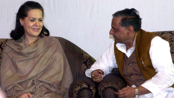 Yadav with Cong president Sonia Gandhi