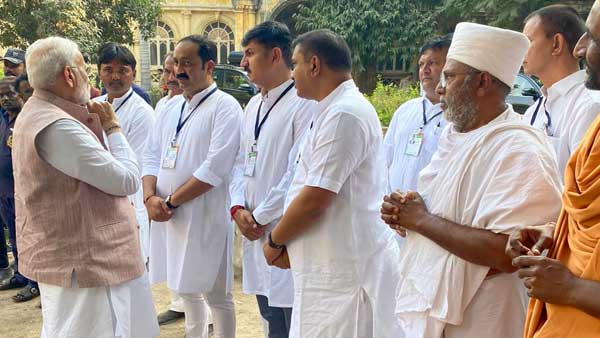 In pics: PM Modi meets relief workers in Morbi