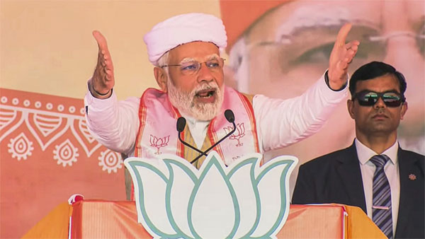 Prime Minister Narendra Modi in Dhoraji