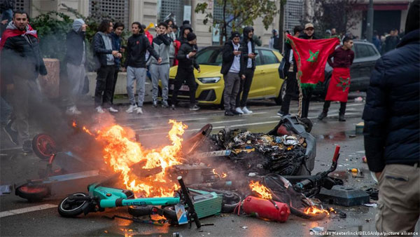 What’s behind Morocco fan violence in Belgium?