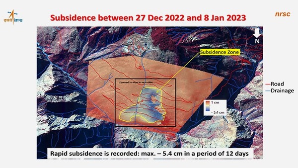 Joshimath satellite images 
