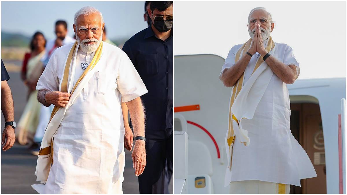 In Pics: Mundu-clad PM Modi holds roadshow in Kochi
