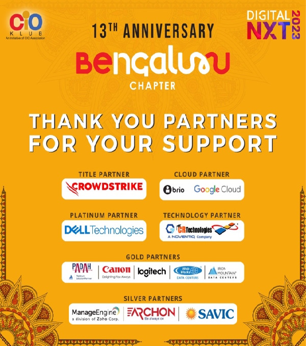 Top Brace Technocrats Atend CIO Klub Bangalore Chapter 13th Anniversary Celebration, DigitalNXT 2023