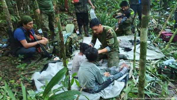 Colombia says 4 lost children in jungle found alive