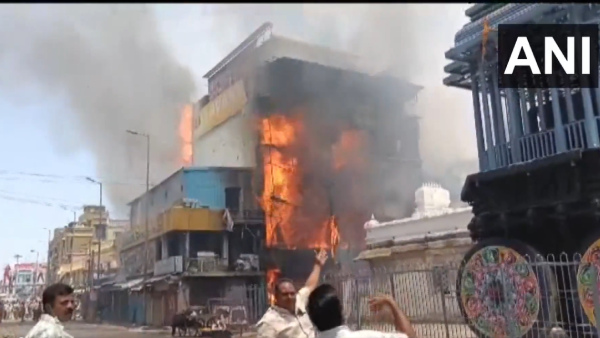 Huge Fire At Shop Near Govindaraja Swamy Temple In Tirupati