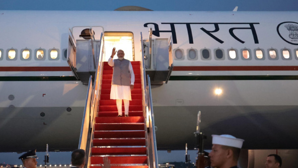 Prime Minister Narendra Modi emplanes for Cairo, Egypt from Joint Base Andrews Airport, USA Prime Minister Narendra Modi emplanes for Cairo, Egypt from Joint Base Andrews Airport, USA
