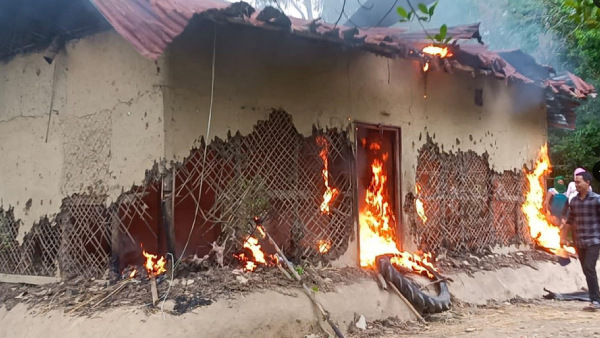 How Meitei Mob Burns Down House Of Accused Seen Parading Kuki Women Naked In Manipur