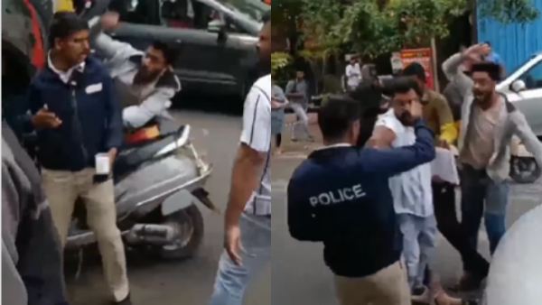 Caught On Cam: Bengaluru Traffic Cop Assaulted In Banaswadi