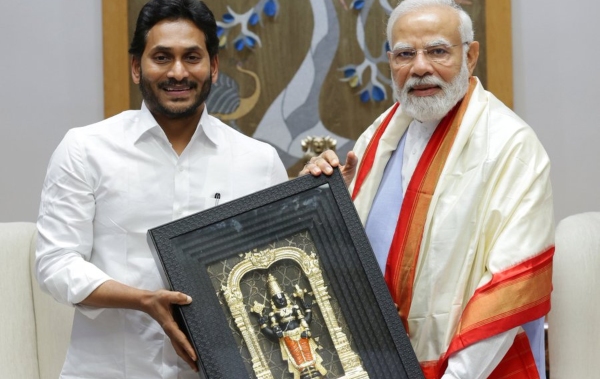 Andhra Pradesh CM Jagan Meets PM Modi in Delhi, Seeks Fund for Polavaram Project Andhra Pradesh CM Jagan Meets PM Modi in Delhi, Seeks Fund for Polavaram Project