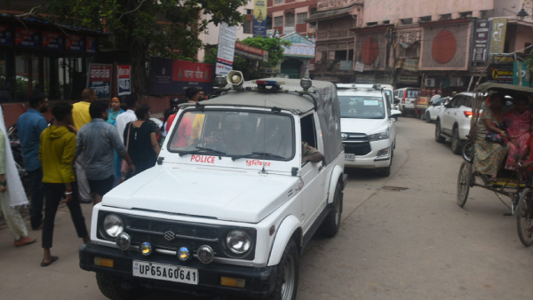 A team of the Archaeological Survey of India (ASI) arrives to conduct a scientific survey at the Gyanvapi mosque complex, in Varanasi